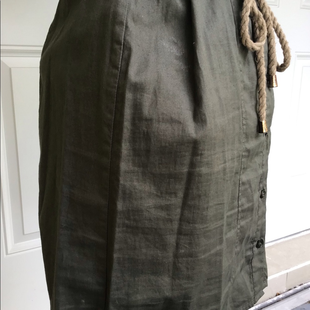 Jessica Simpson button down army color dress. - Picture 4 of 6